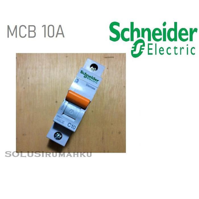 TRIKTRIK- Mcb Schneider 10A Sni Sikring 10 Ampere 2200 Watt Merlin Gerin