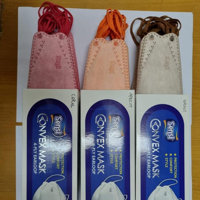 FASTOFF- Sensi - Convex Mask 4D 4 Ply New Colour Masker Sensi Earloop