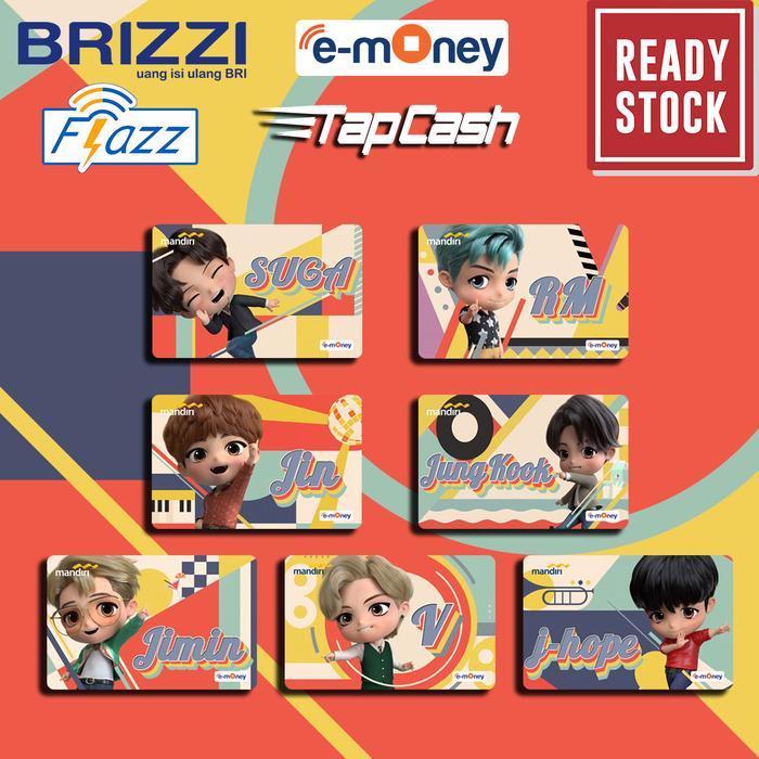 Emoney mandiri flazz bca gen 2 brizzi tap cash custom BTS TINY TAN Gratis Ongkir