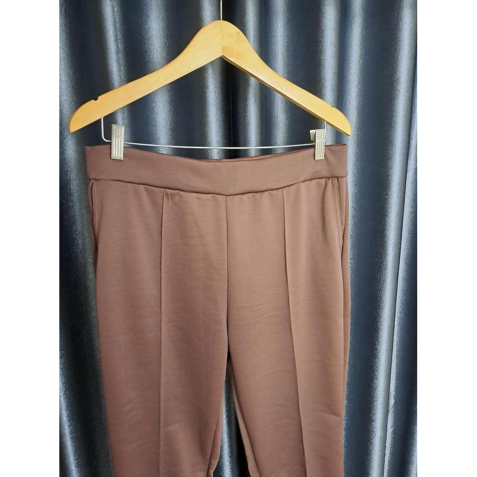 YTTX- Ayu Celana Panjang Scuba Basic Polos Jumbo Full Karet Bawahan Pensil Wanita Dewasa