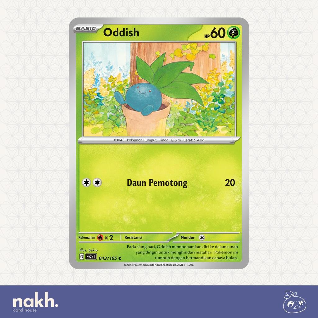 Kartu Pokemon TCG Indonesia Kartu Pokemon 151 sv2a 043/165 Oddish