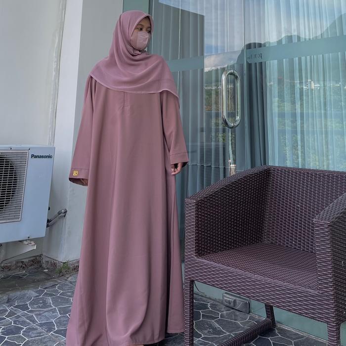 New- Abaya Basic Polos / Abaya Raya Polos Muslim Wolfis Gamis Hitam