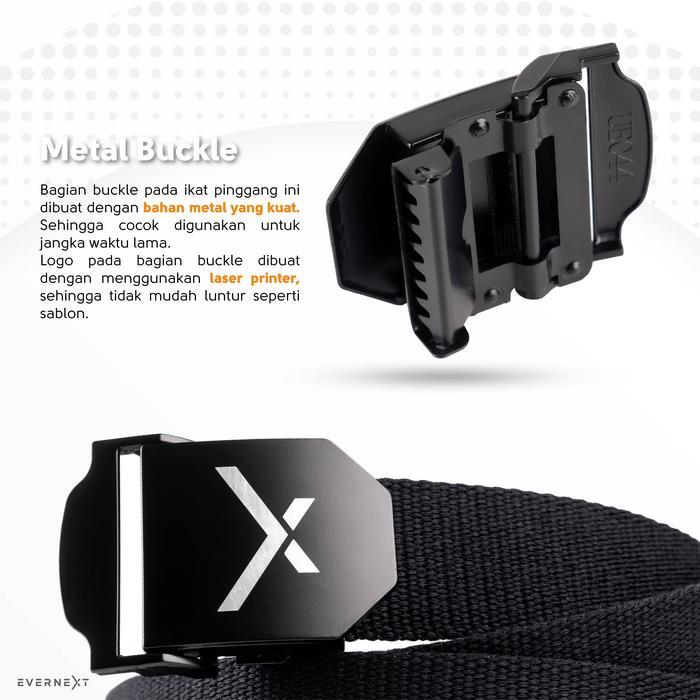 EVERNEXT Ikat Pinggang Pria Sabuk Canvas Pria Rocky Belt Pira Sabuk Berkualitas Gesper Distro Pria