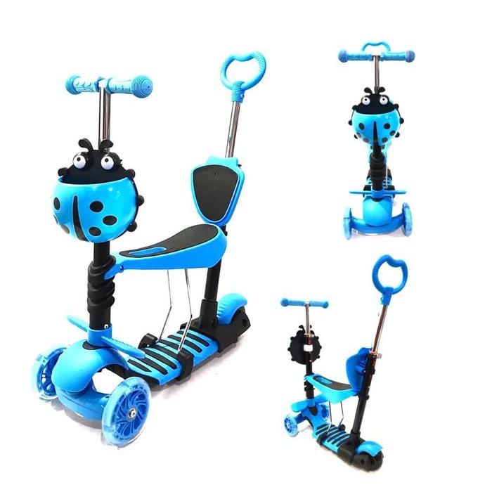 Skuter Anak Otoped Duduk / Scooter Anak 3 Roda Ban Karet 5 In 1