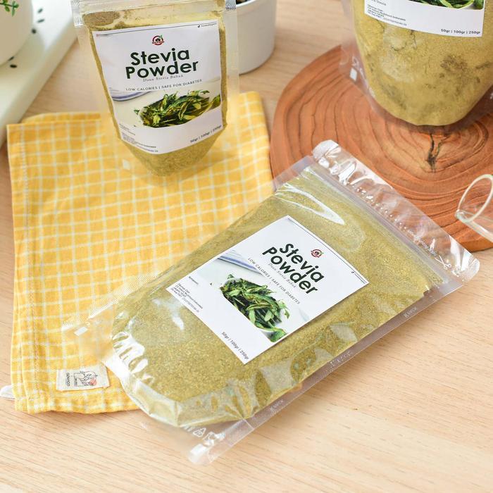 wqnl- Stevia Powder / Bubuk Daun Stevia 50Gr - Pengganti Gula Pasir Tanpa Kalori - Manis
