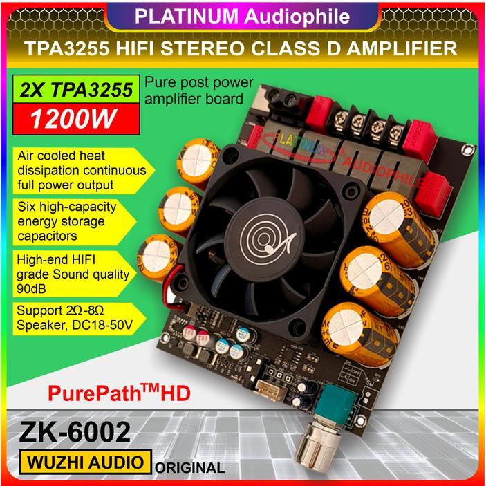 TPA3255 Amplifier Class D Stereo Hifi HD Sound High Power 600W+600W 1200W Original ZK-6002