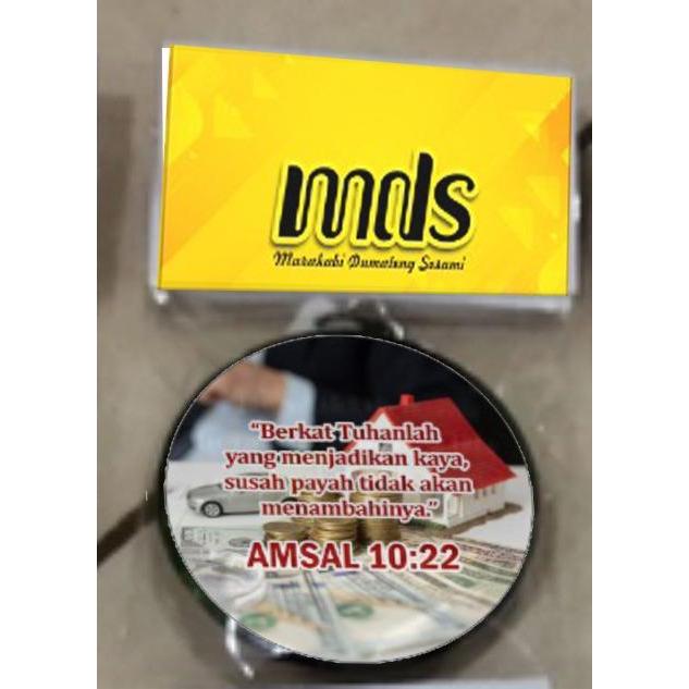 Gantungan Kunci Ayat Alkitab Rohani Kristen ( 44 mm)