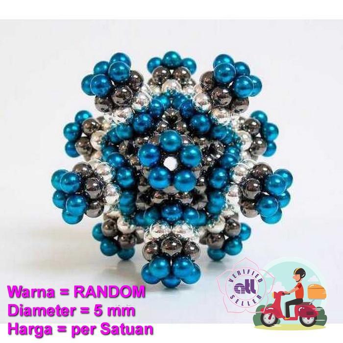 ATL 5mm Ball Bola Bulat Kelereng Neodymium Magnet NdFeB N35 Multi ORI