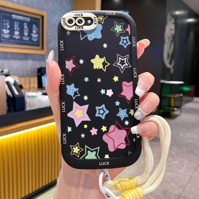 Casing Hp untuk OPPO A5 A3s A12E Realme C1 Case Casing HP Softcase silikon hitam yang dipersonalisas