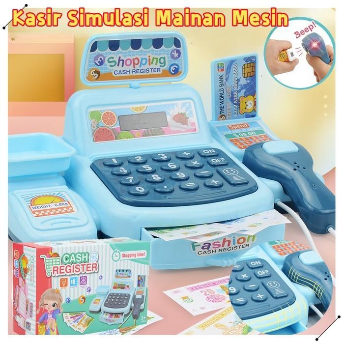 Kasir Simulasi Mainan Mesin /Mainan Anak / Mesin Kasir Belanja / Cash Register Supermarket/Mini