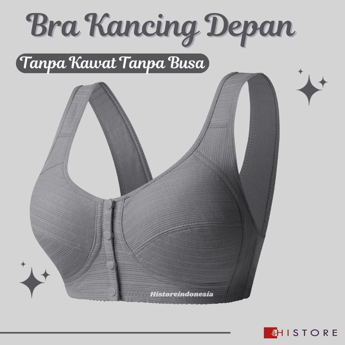 Bra BH Wanita Push Up Kancing Buka Depan Tanpa Busa & Tanpa Kawat Lembut & Nyaman 2093