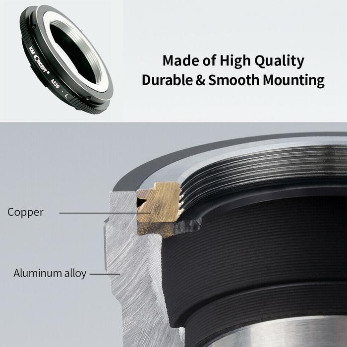 KNF Concept Lens Mount Adapter Leica M39 to L Mount Camera Body