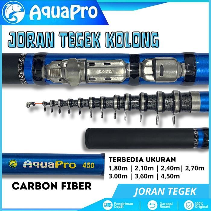 Joran Tegek Kolong Joran Tegek Telescopic Uk.180-450 Carbon Fiber Composite Action Medium Reel Seat