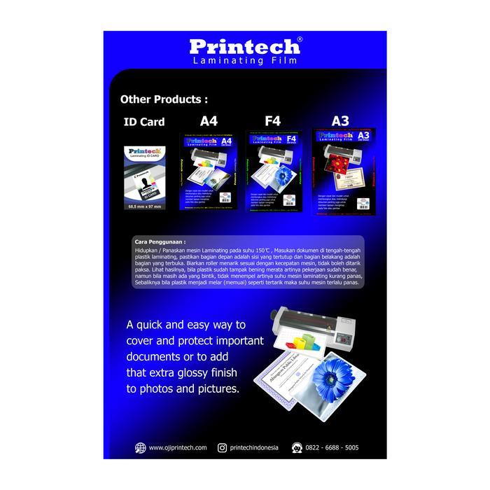 wl7og6- Printech Laminating Film Pouch / Plastik Laminating F4 - 06003