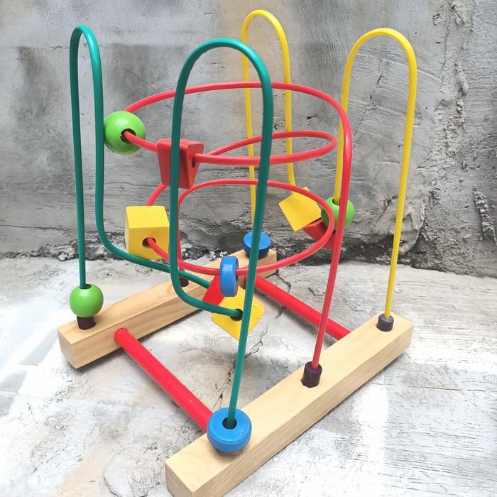 Main Big Wire Game (3 Line) -Mote Kayu Luncur Besar - Motorik Edukatif