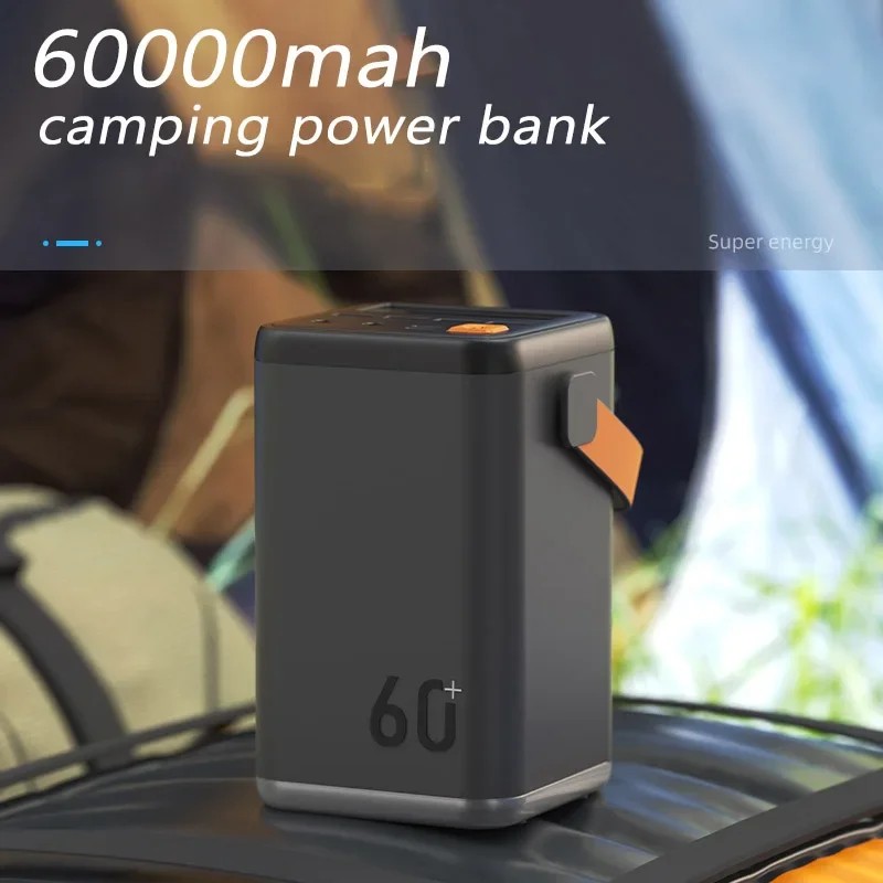 - 60000Mah Outdoor Power Bank Portable Powerbank External Battery Pack