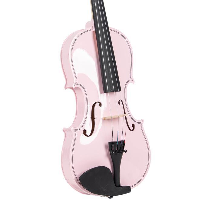 Biola Akustik Mandalika Size 4/4 Pink Include Hardcase