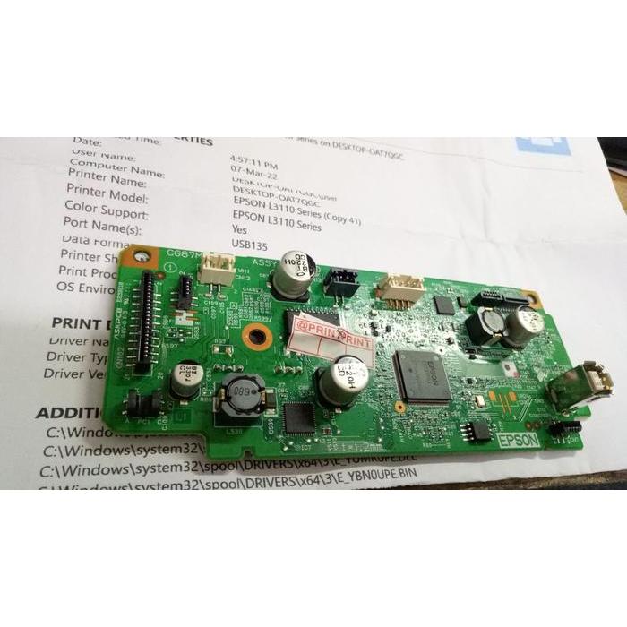 mainboard Epson L3110 logic board Epson L3110 3110 cabutan unit mulus