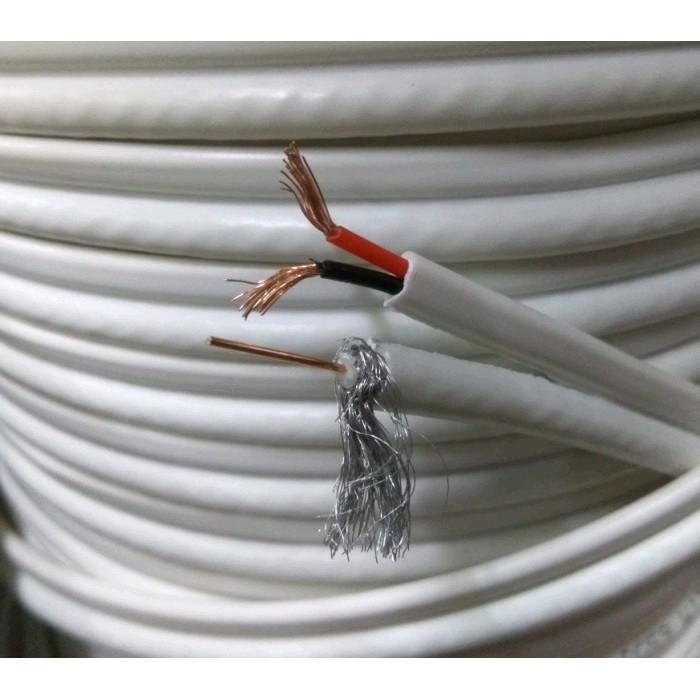 Kabel Coaxial Rg59 + Power 100M Kabel Cctv Rg59 + Power Kabel Cctv Murah