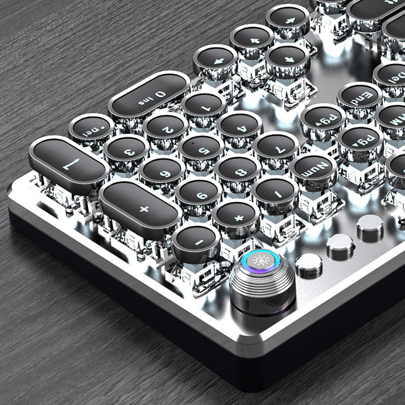 Retro keyboard punk Gaming Keyboard Wired Mechanical Keyboard Backlit keyboard Computer E-sports