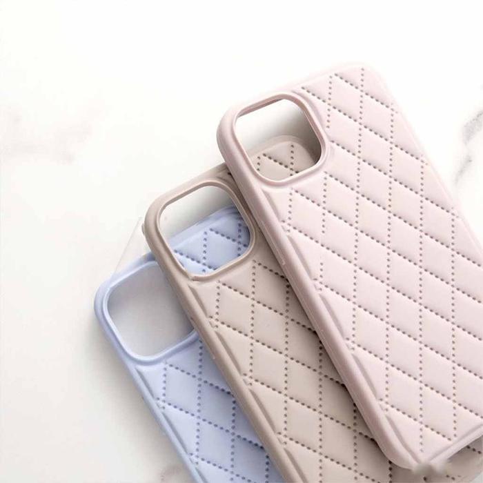 New Diamond Bludru Rhombic Silicone Case - Softcase/Casing Hp Fullcover Compatible For Iphone X Xs