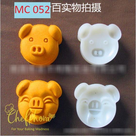 Cetakan Kue Bulan Mooncake Plunger Nastar Taiwan 50gr Pig Babi M52
