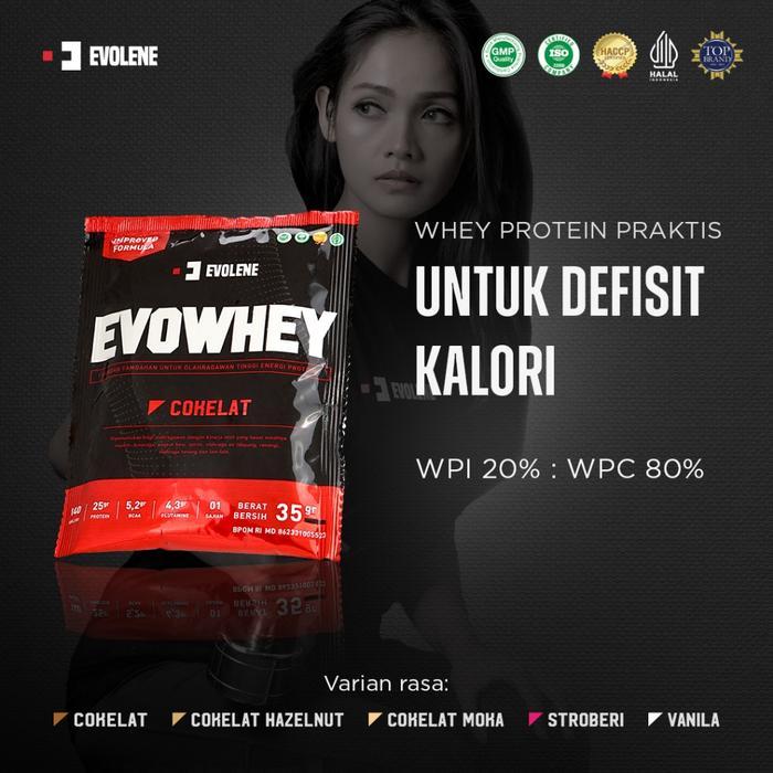Ready Evolene Evowhey Whey Protein Concentrate With Isolate 1750 Gram - 50 Sachet Suplemen Fitness