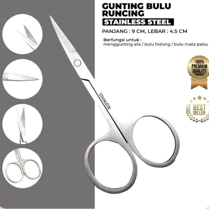 Gunting Bulu Runcing Stainless Steel Gunting Kecil Gunting Poni Gunting Benang