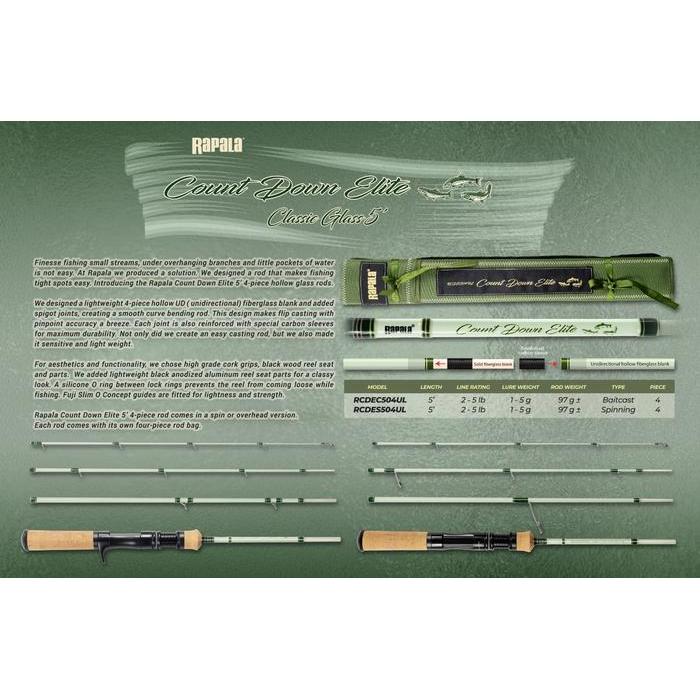 Rod RAPALA COUNT DOWN ELITE CLASSIC GLASS 5'