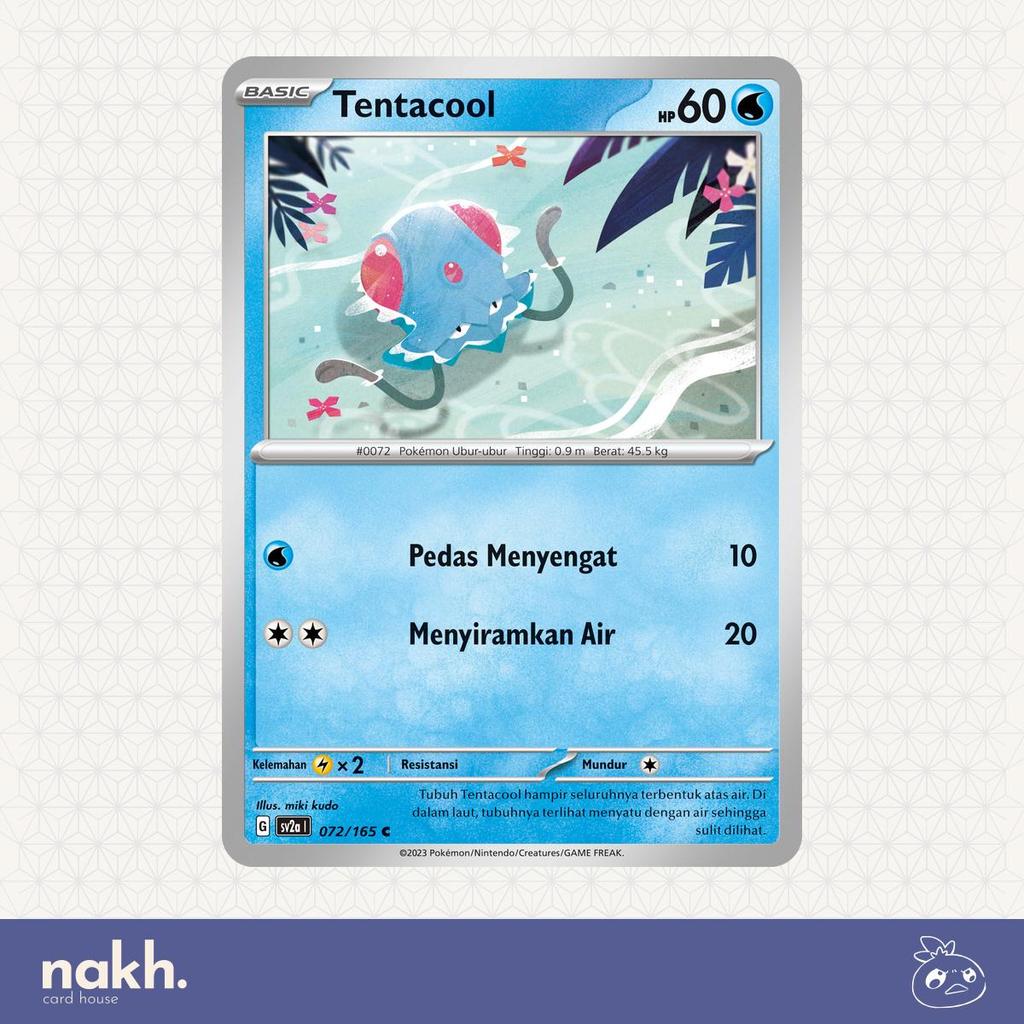 Kartu Pokemon TCG Indonesia Kartu Pokemon 151 sv2a 072/165 Tentacool