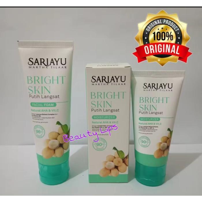 gas Sariayu Paket 2 pcs Anti Flek Hitam Pemutih Wajah Krim siang + Sabun Wajah (Facial Foam +