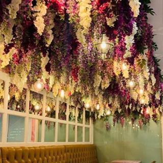 Bunga Wisteria Jumbo 12 Pcs 1 Lusin Harga Grosir Tanama Bunga Plastik Buatan Hias Dekorasi Bunga