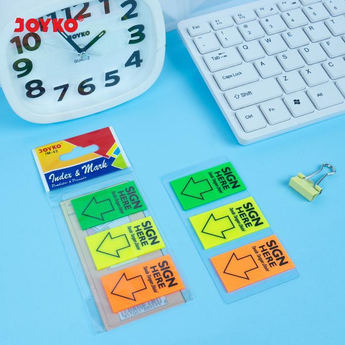 News Joyko SIGN HERE Memo Stick Index Notes Sticker "Sign Here" SET Tanda Tangan Disini IM-42