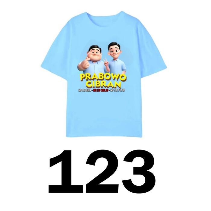 Baju Kaos Gemoy Prabowo/Kaos Relawan Pragib Gemoy /Baju Prabowo Gemoy