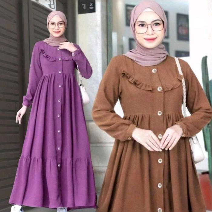 BIG SALE TERMURAH GAMIS PEREMPUAN RAYON CRINKLE AIRFLOW 0-17 TAHUN & DEWASA RAGAM WARNA DRESS