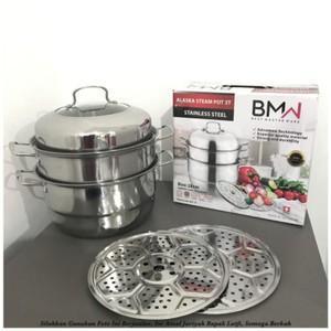 ALASKA STEAM POT 3 TINGKAT PANCI STEAMER SUSUN STEAMER 3 SUSUN STAINLESS