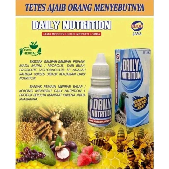 DAILY NUTRITION EBOD JAYA VITAMIN TETES HARIAN BURUNG MERPATI BALAP