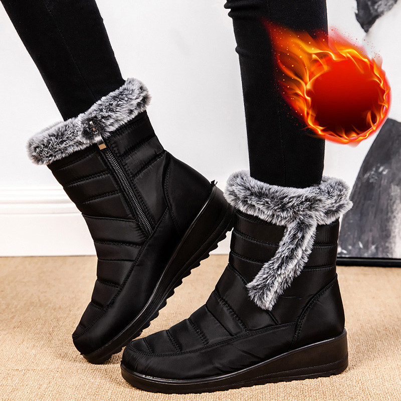 Women'S Boots Snow Shoes Woman Waterproof Ladies Shoes Platform Ankle Boots Winter Ladies Boots