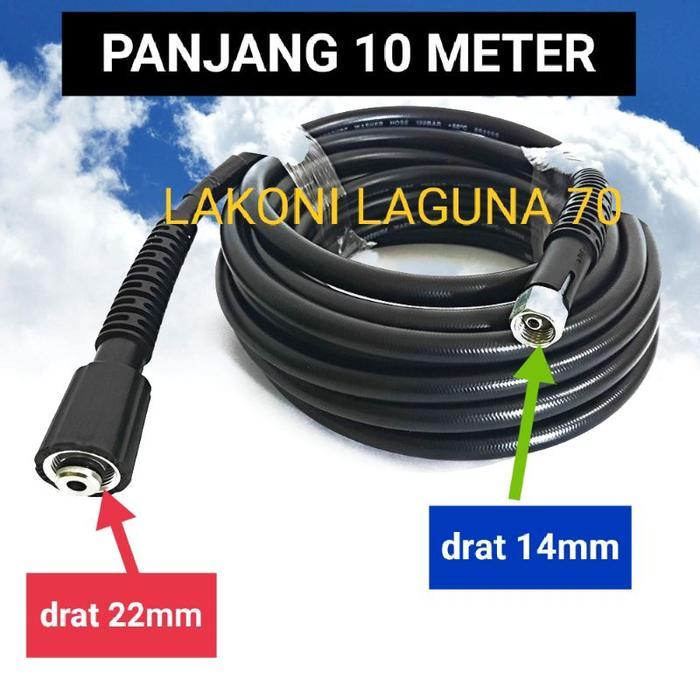 New- selang jet cleaner LAKONI LAGUNA, DAYTONA panjang 10 meter - semprotan stim air cuci motor,