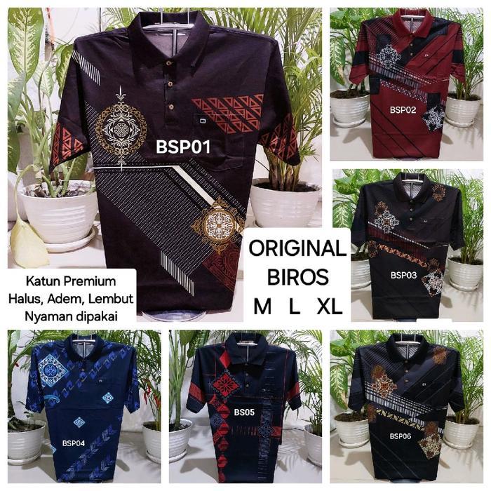 Biros - Kaos Biros Platinum Original Bsp33-Bsp42, Bahan Katun Premium Halus Lembut, Kaos Bapak-Bapak