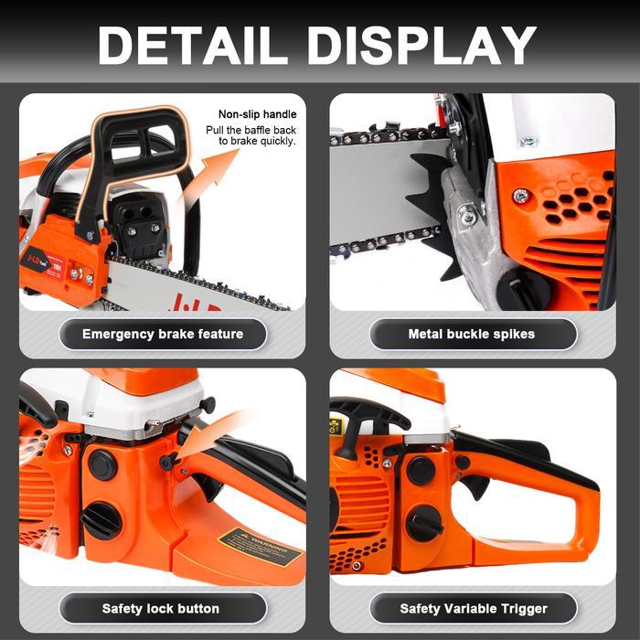 JLD 54.6CC MESIN CHAINSAW MINI MESIN POTONG KAYU 20INCH 2TAK GERGAJI POTONG POHON KAYU MESIN SINSO