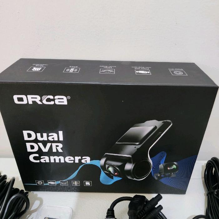 KAMERA DVR MOBIL DEPAN BELAKANG ORCA DW-668 DUAL CAMERA DVR FREE SD 32 GB