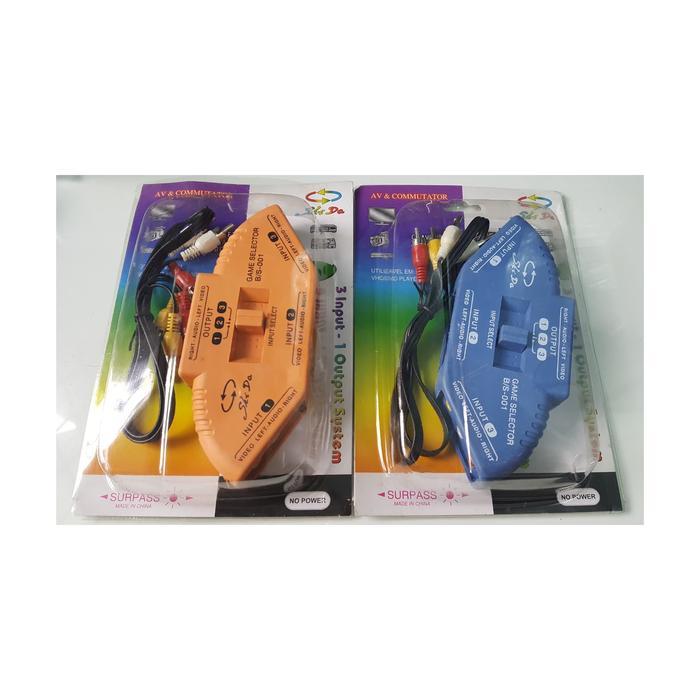 News AV Selector/Manual AV RCA Selector/Switcher 1-3 + Kabel AV RCA Kinovo