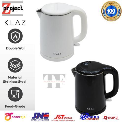 KLAZ teko listrik double wall 1 Liter / teko ketel listrik pemanas air