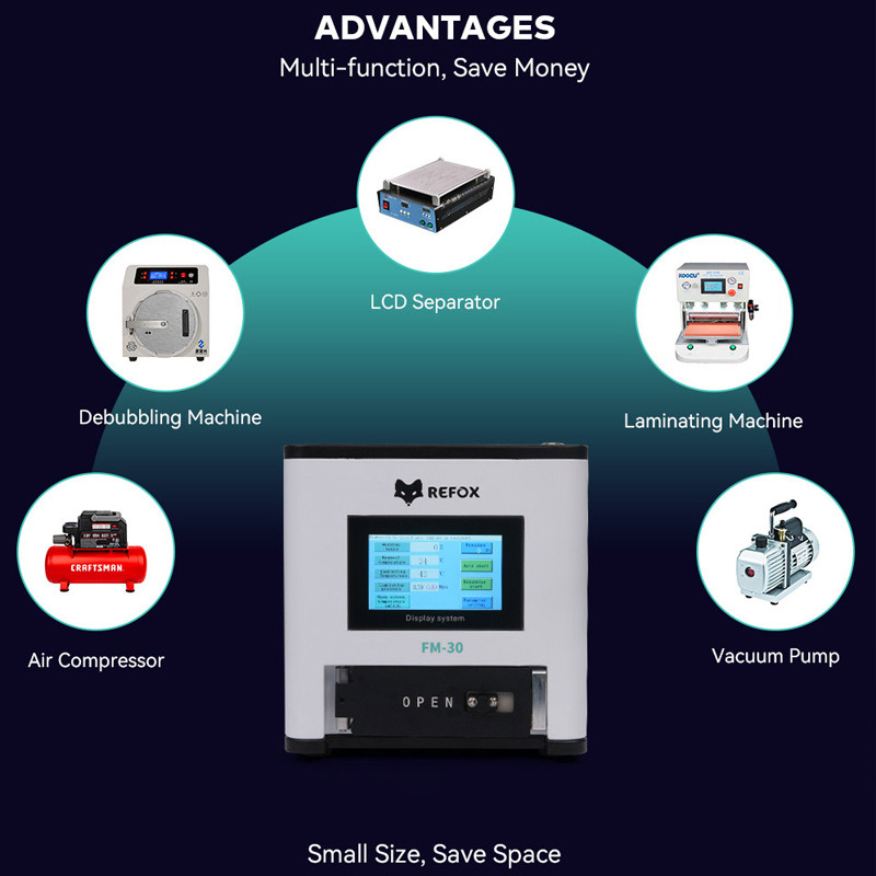 Refox Fm30 Mini 5 In 1 Lcd Laminating Separating Bubble Remover