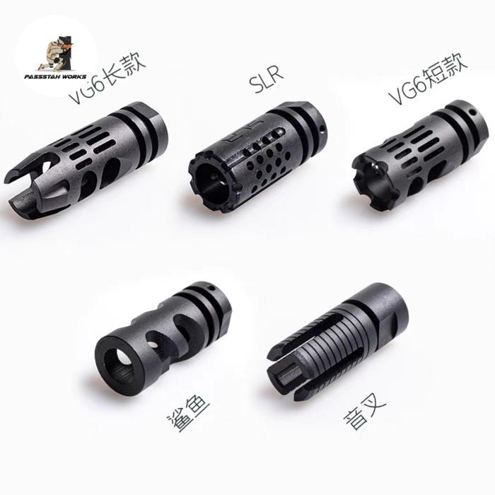 2zxv- Flash Hider Muzzle Louder 14Mm Ccw Bahan Metal