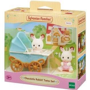 Sylvanian Families Chocolate rabbit twins set koleksi figure