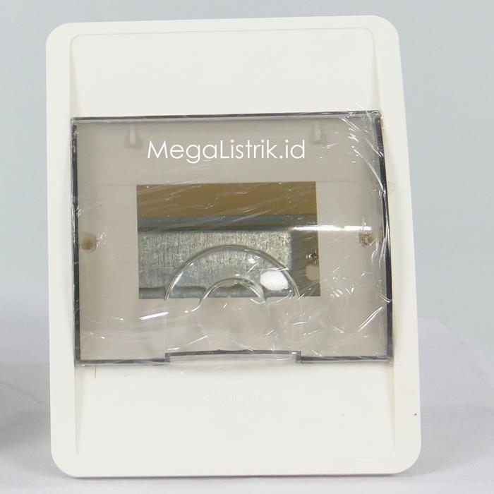 Hager Box MCB 4 Grup Inbow VF104TVA / Rumah MCB 1 Baris 4 Group / Modul IB Tanam Pintu Transparan