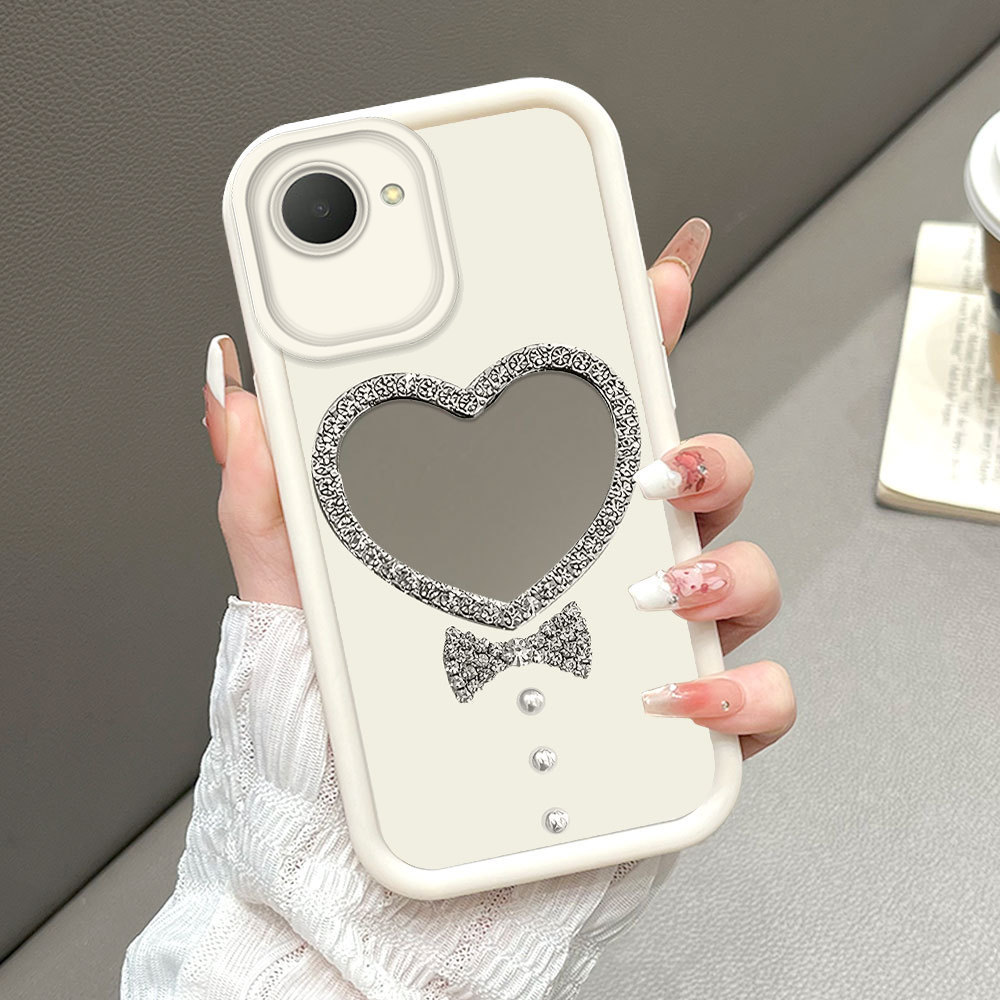 Casing Hp Untuk Realme C30 C30S Narzo 50i Prime Cermin Softcase Case Phone Kesing Love 1527 JZ
