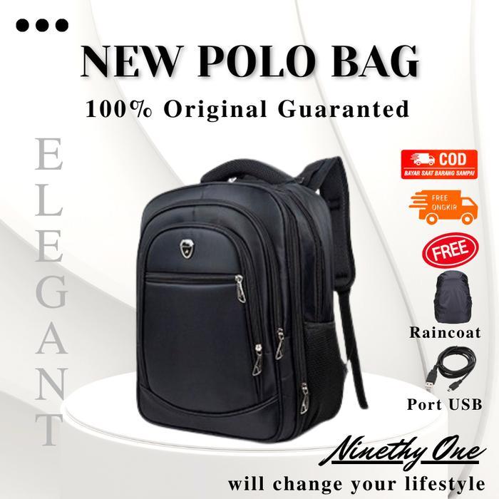 Eiger Adventurre Store - Tas Ransel Rangsel Pria Cowok Polo Original Import 18 Inch Usb Port 01